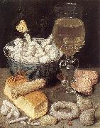 FLEGEL, Georg Still-Life with Bread and Confectionary dg oil painting reproduction